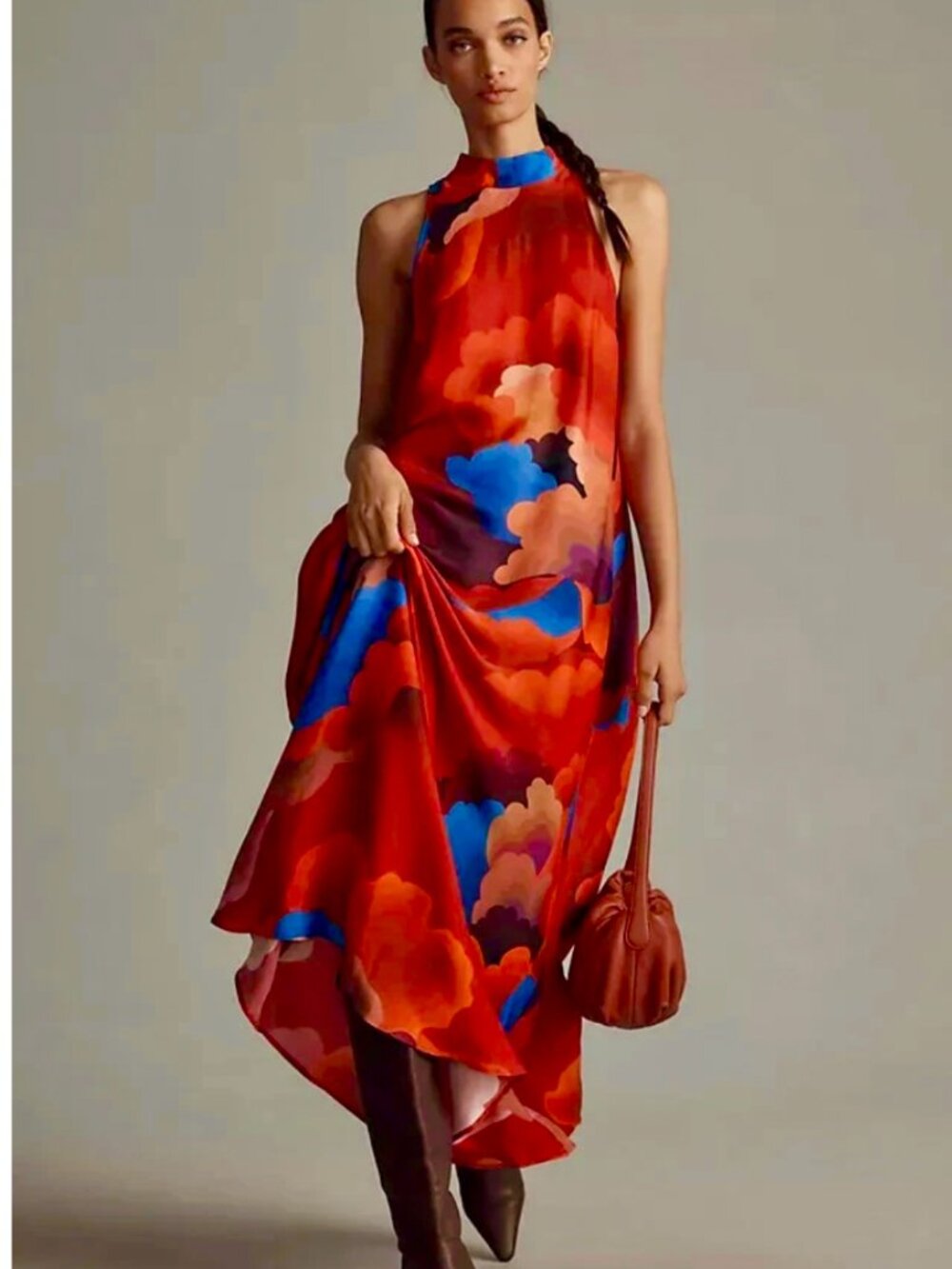 Farm Rio x Anthropologie Sleeveless Halter Maxi - worn once!